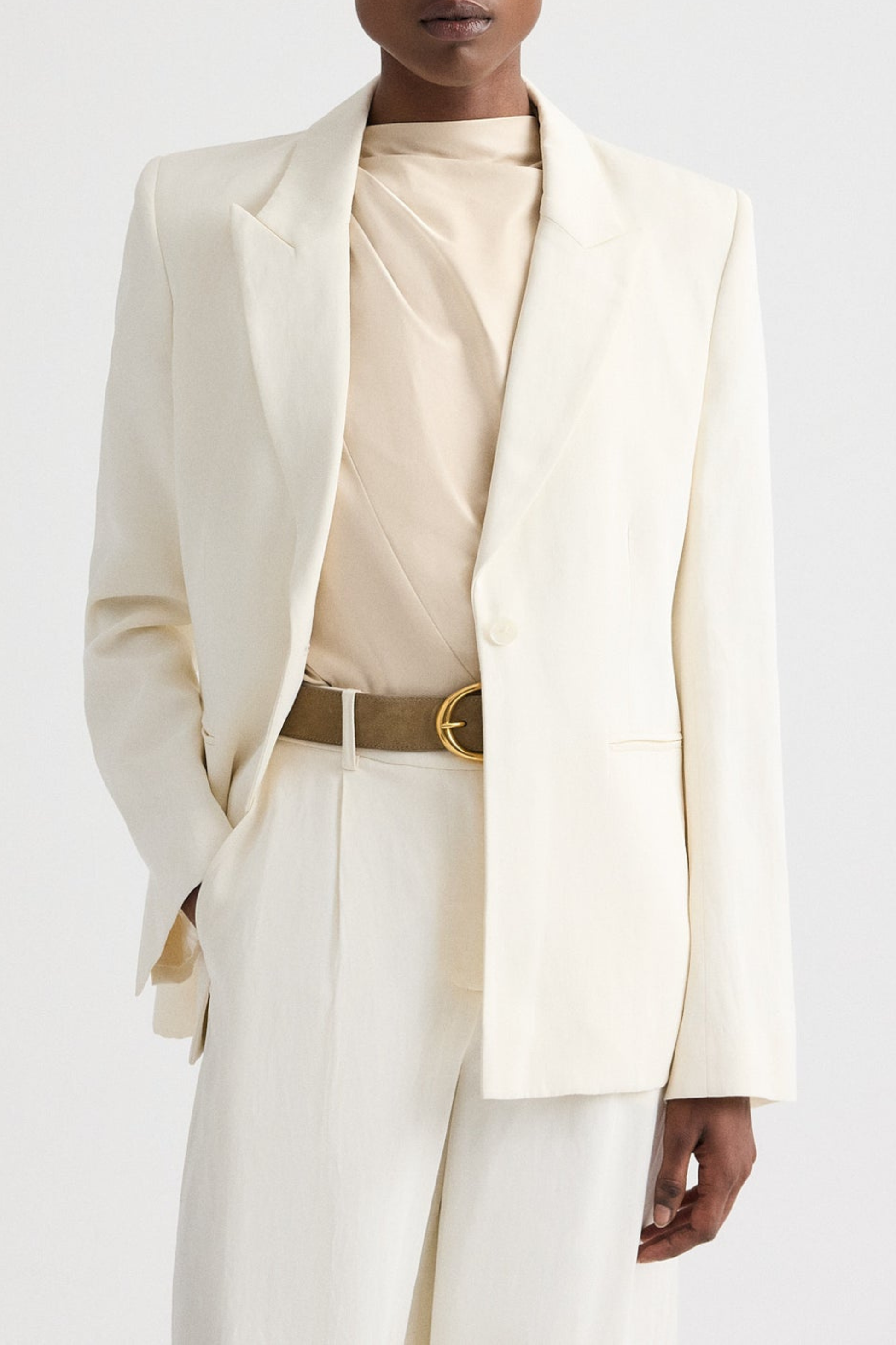 Blazer Her Fit in BoneTWP Clothing - Anita Hass