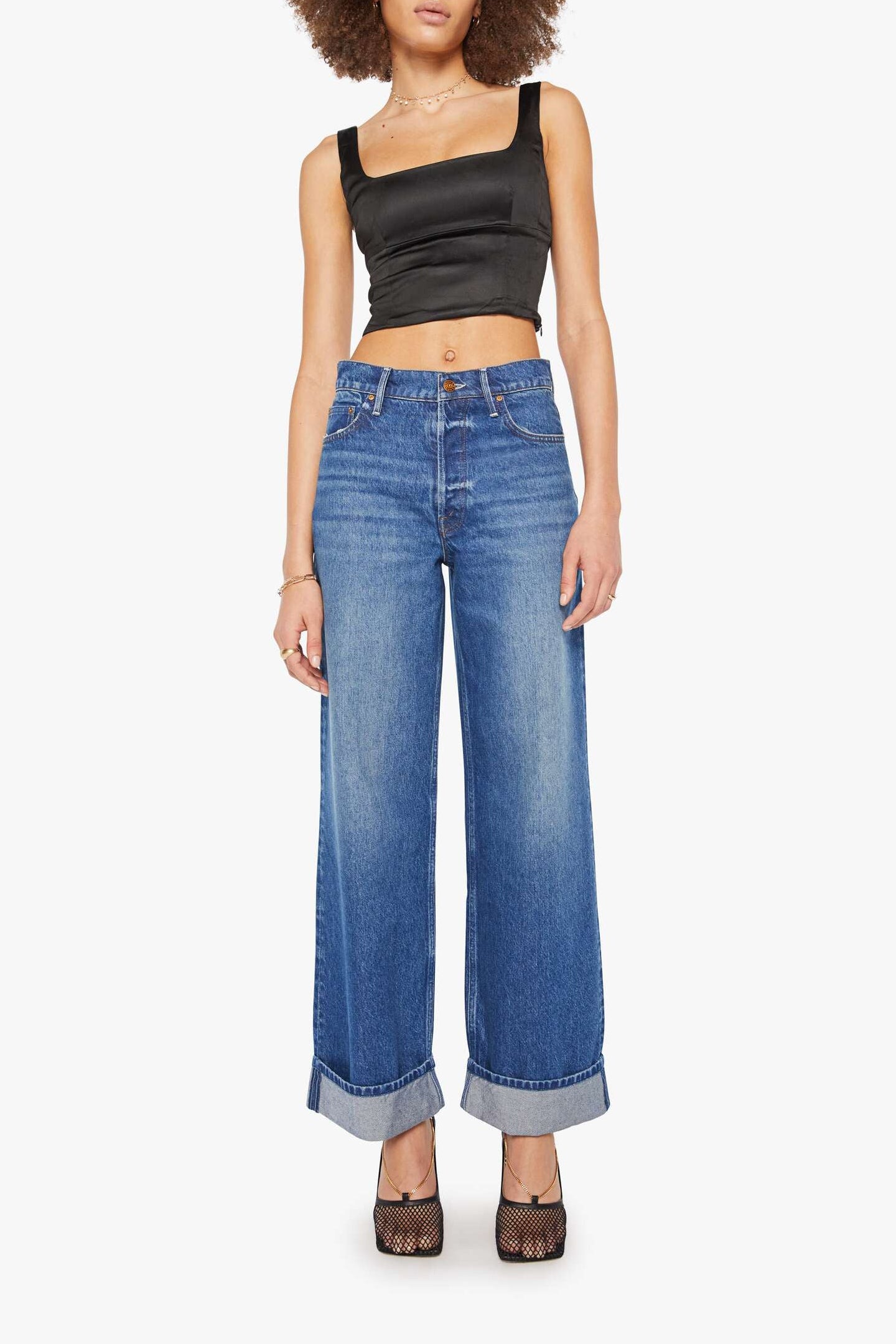 Jeans Snacks! The Smoothie Skimp Cuff in Hot StuffMother - Anita Hass