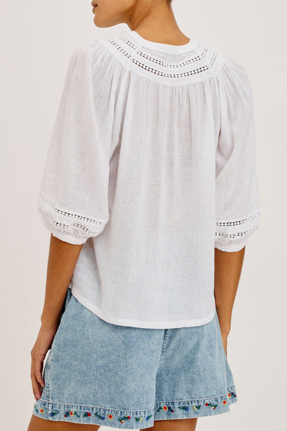 Bluse Theia in WeißRails - Anita Hass