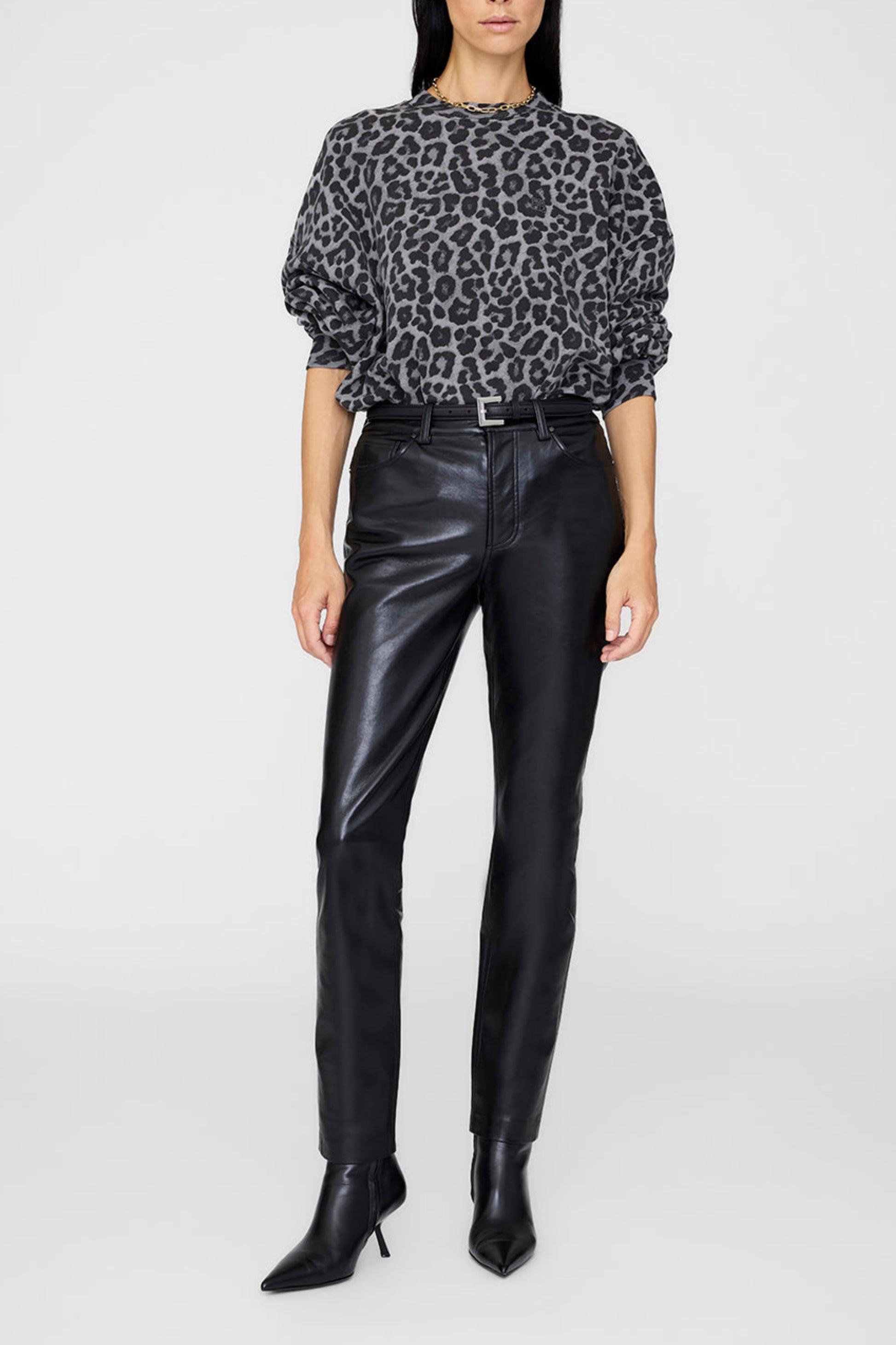 Sweatshirt Miles in Grey LeopardAnine Bing - Anita Hass