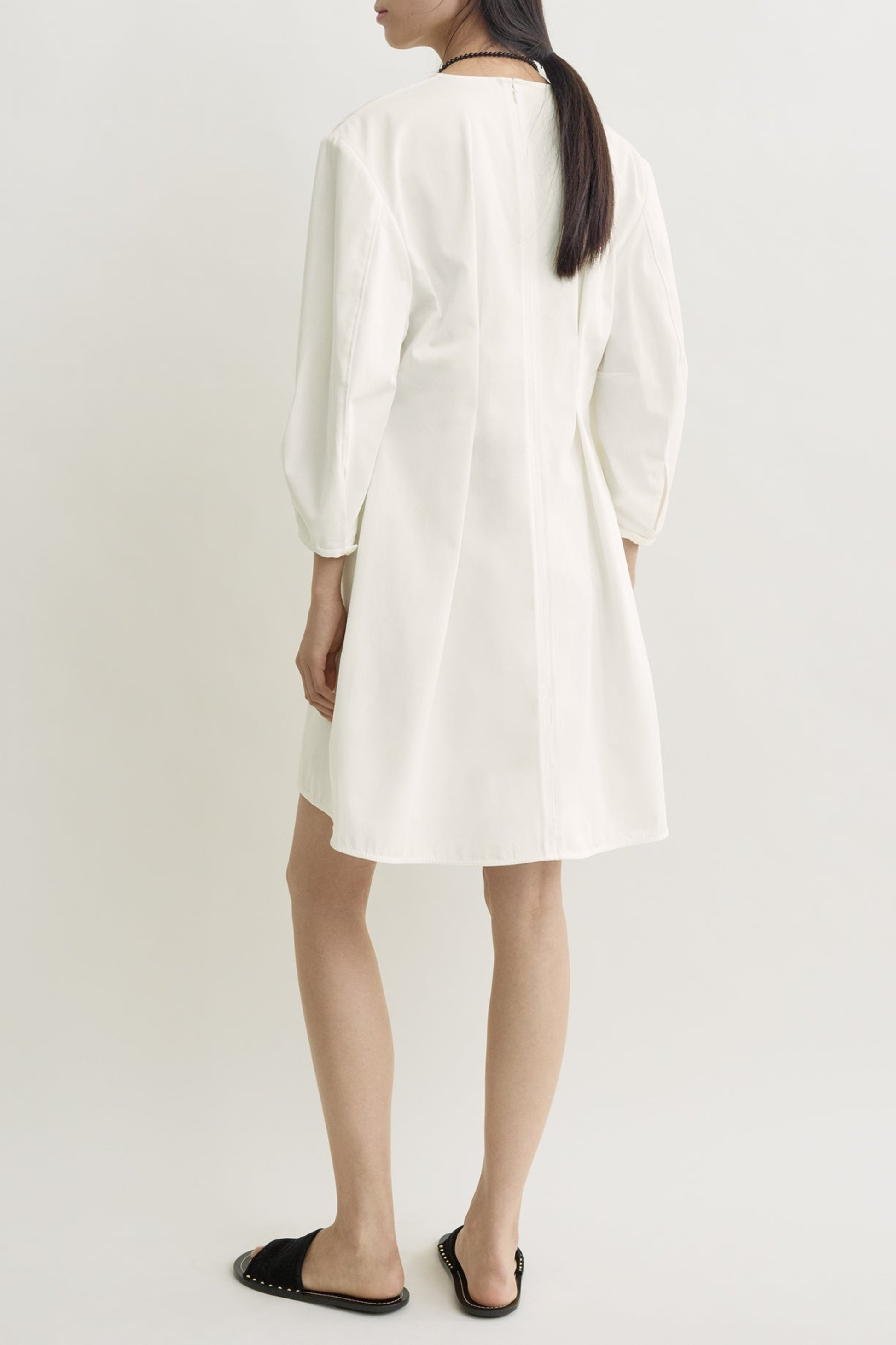 Kleid Balloon Sleeve in WeißToteme - Anita Hass