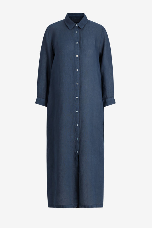Navy Blue Dress, 120% Lino - Anita Hass
