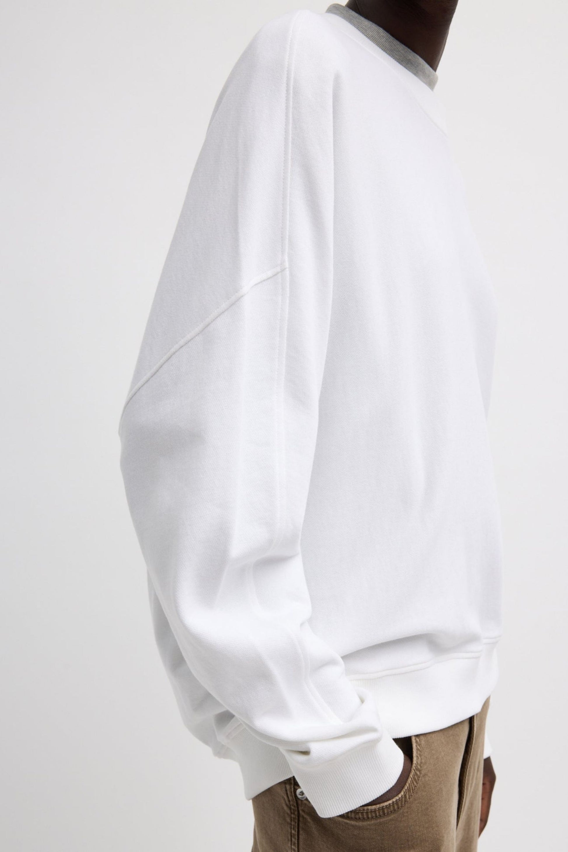 Sweatshirt Light Jersey in WhiteTibi - Anita Hass