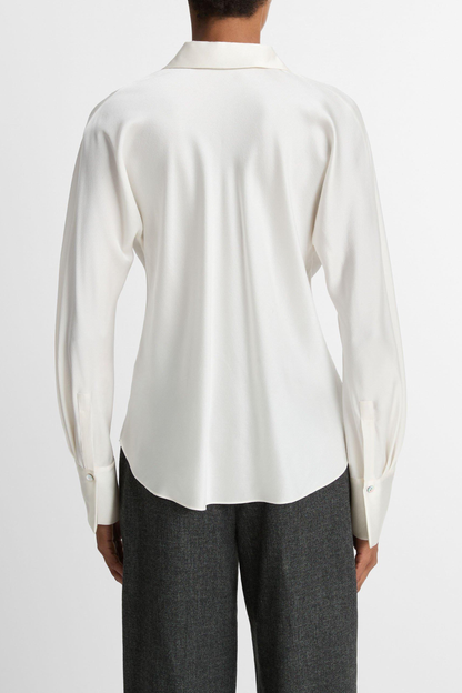 Bluse Bias Silk in Off WhiteVince - Anita Hass