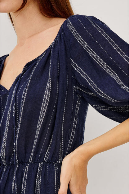 Saba dress in Marina Stripe