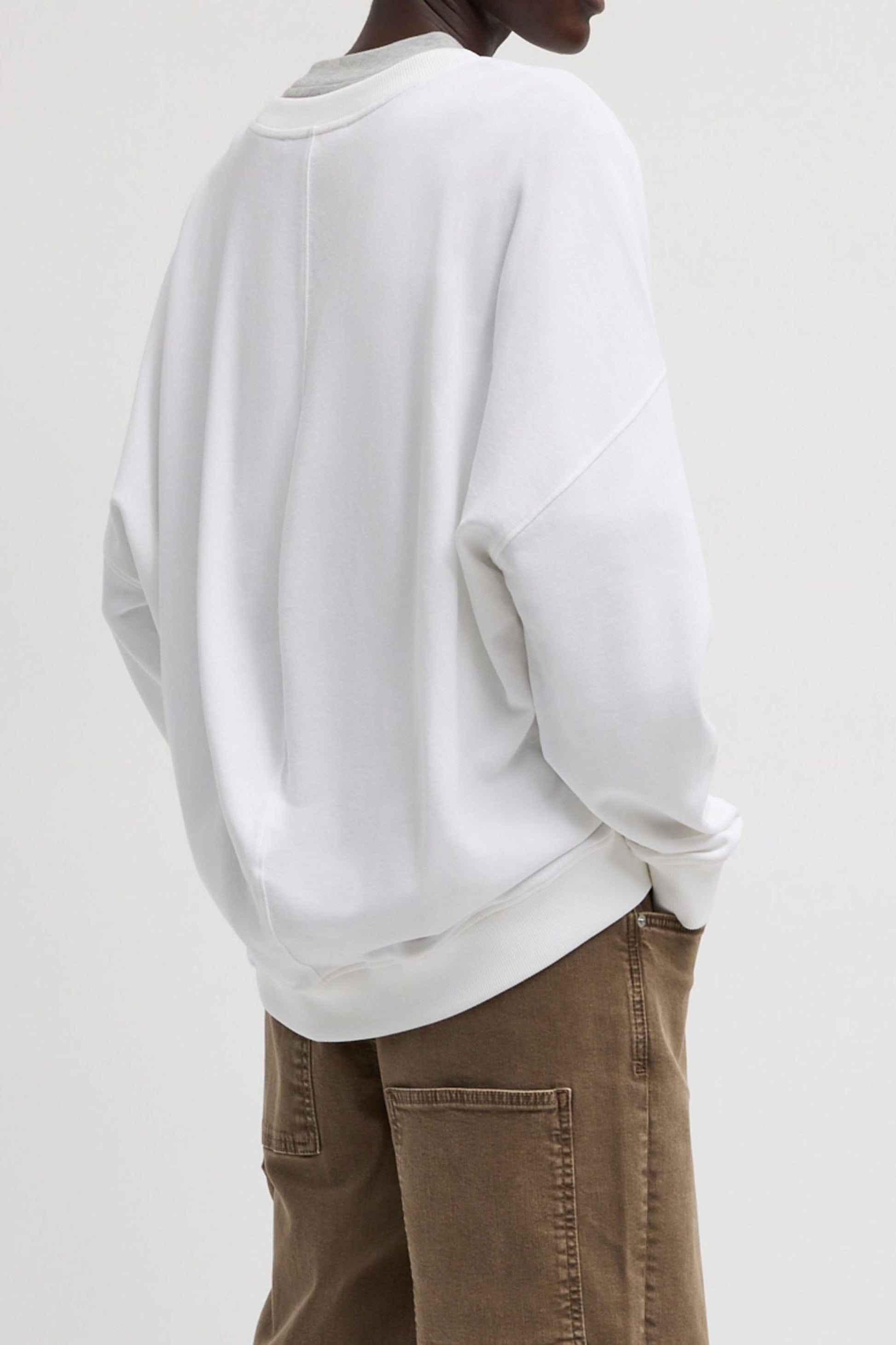 Sweatshirt Light Jersey in WhiteTibi - Anita Hass