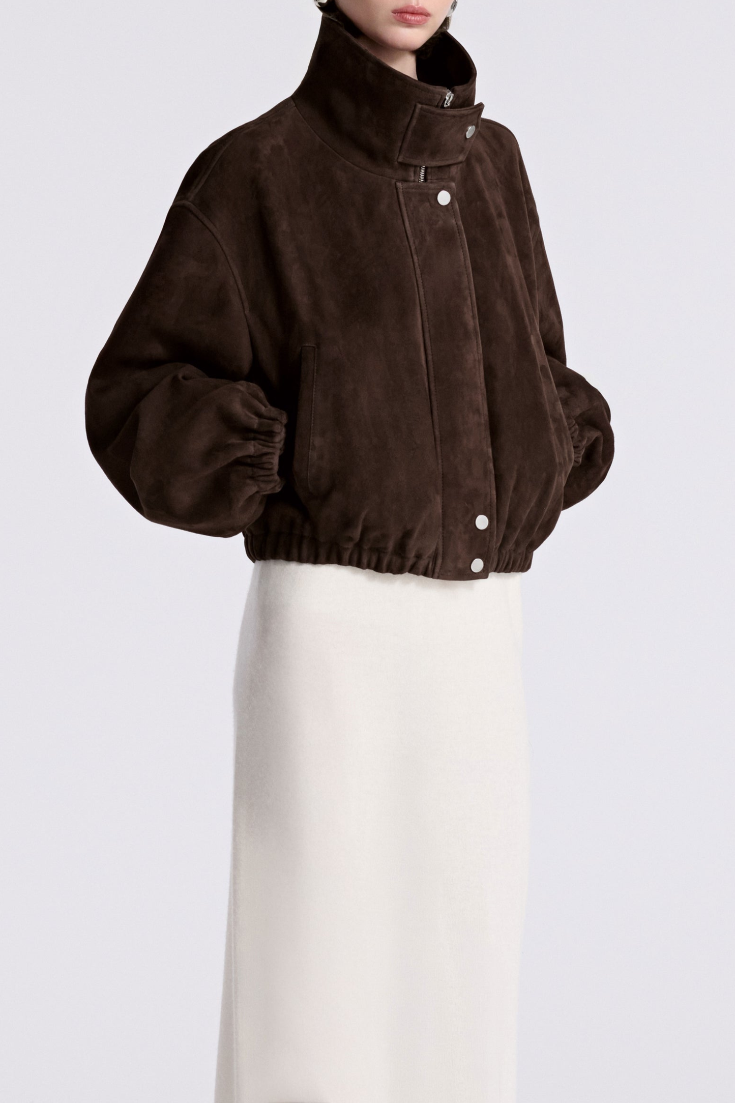 Lederjacke Pia in Suede AcajouNour Hammour - Anita Hass