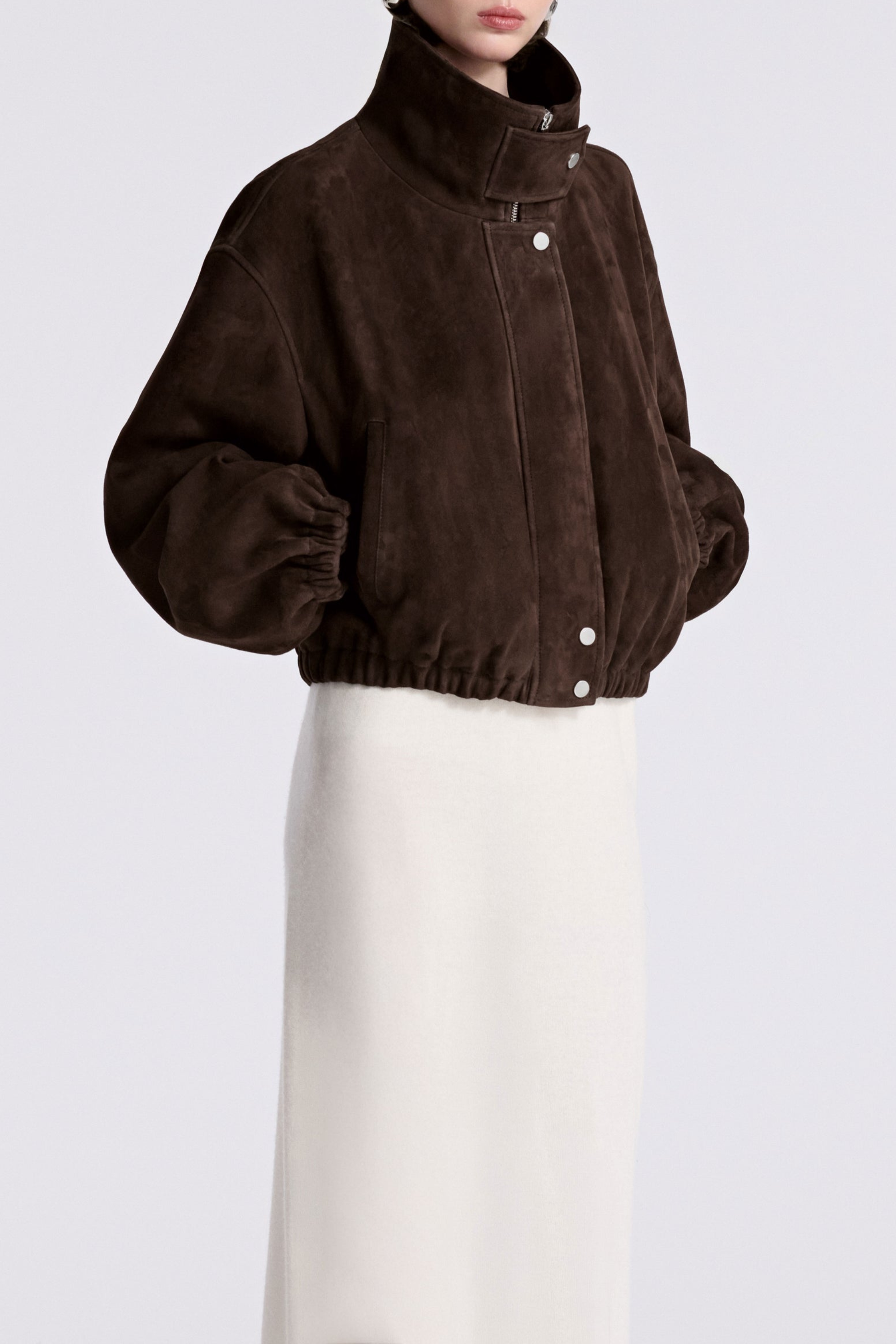 Lederjacke Pia in Suede AcajouNour Hammour - Anita Hass