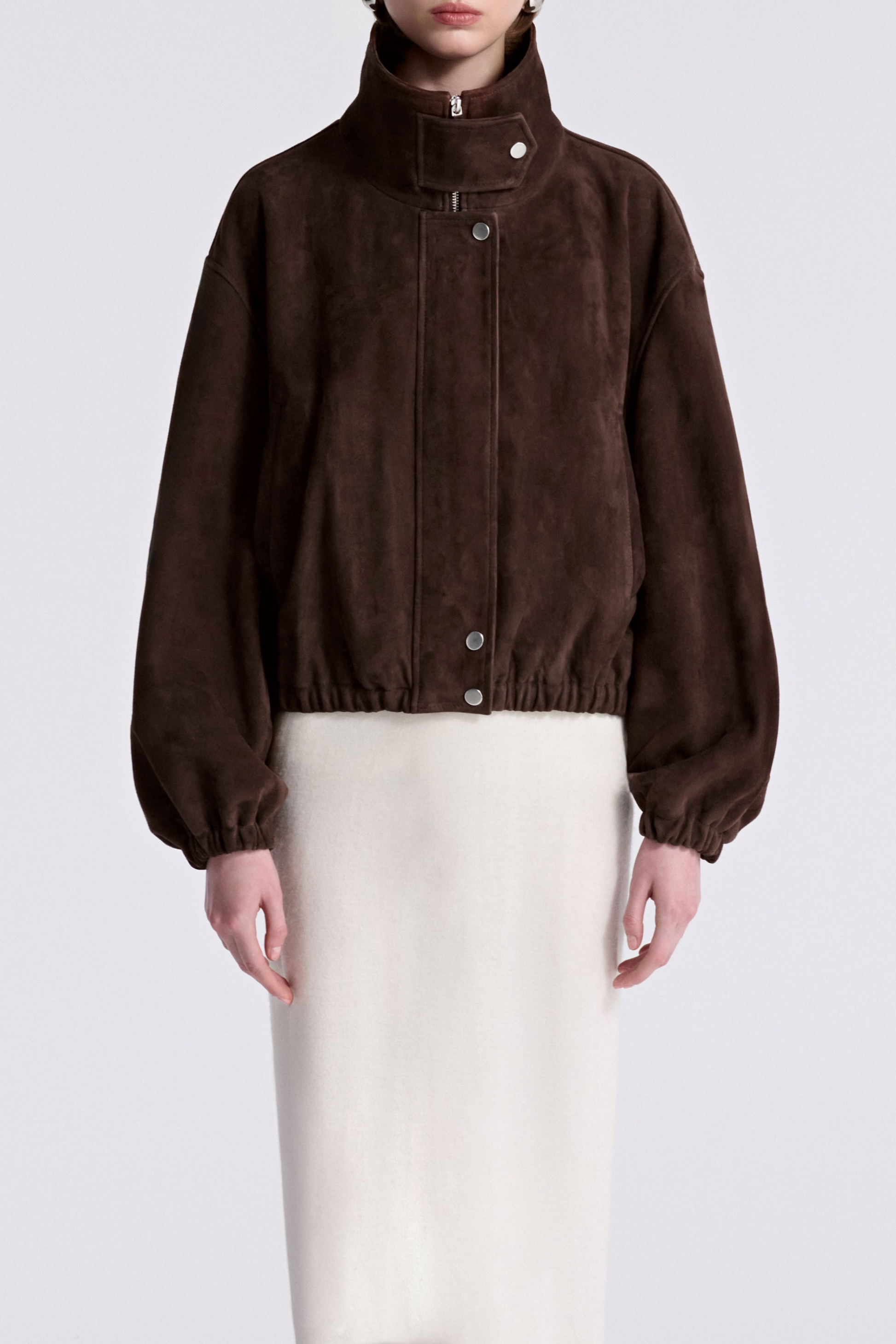 Lederjacke Pia in Suede AcajouNour Hammour - Anita Hass