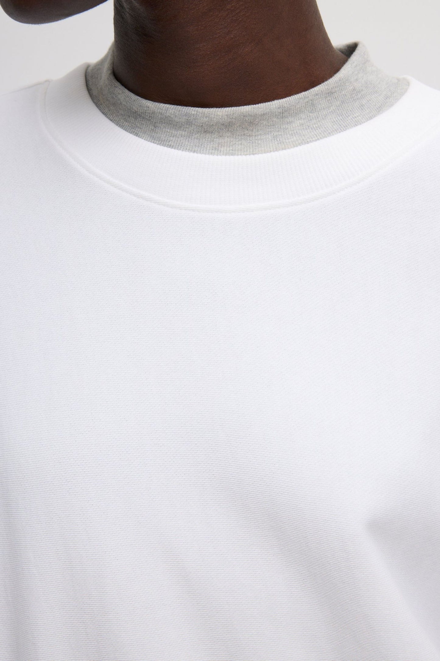 Sweatshirt Light Jersey in WhiteTibi - Anita Hass
