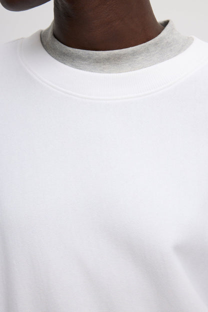 Sweatshirt Light Jersey in WhiteTibi - Anita Hass