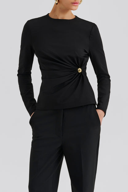 Top Mailey Broche in SchwarzMalina - Anita Hass