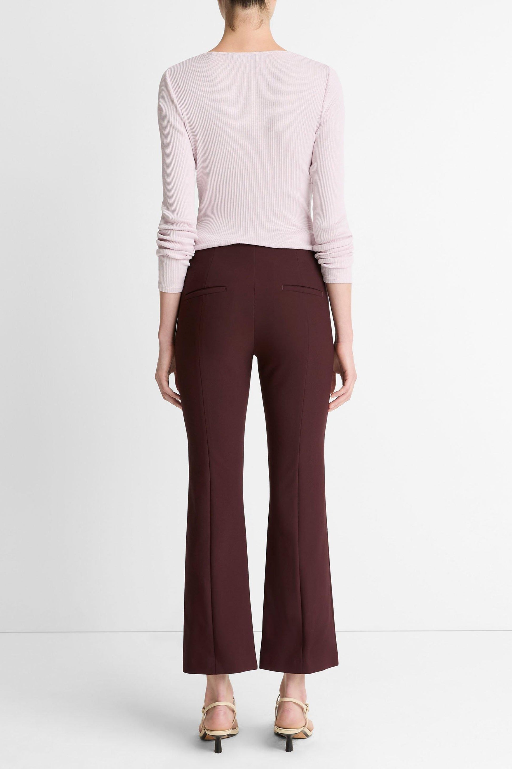 Hose Pintuck Cross Flare in OxbloodVince - Anita Hass