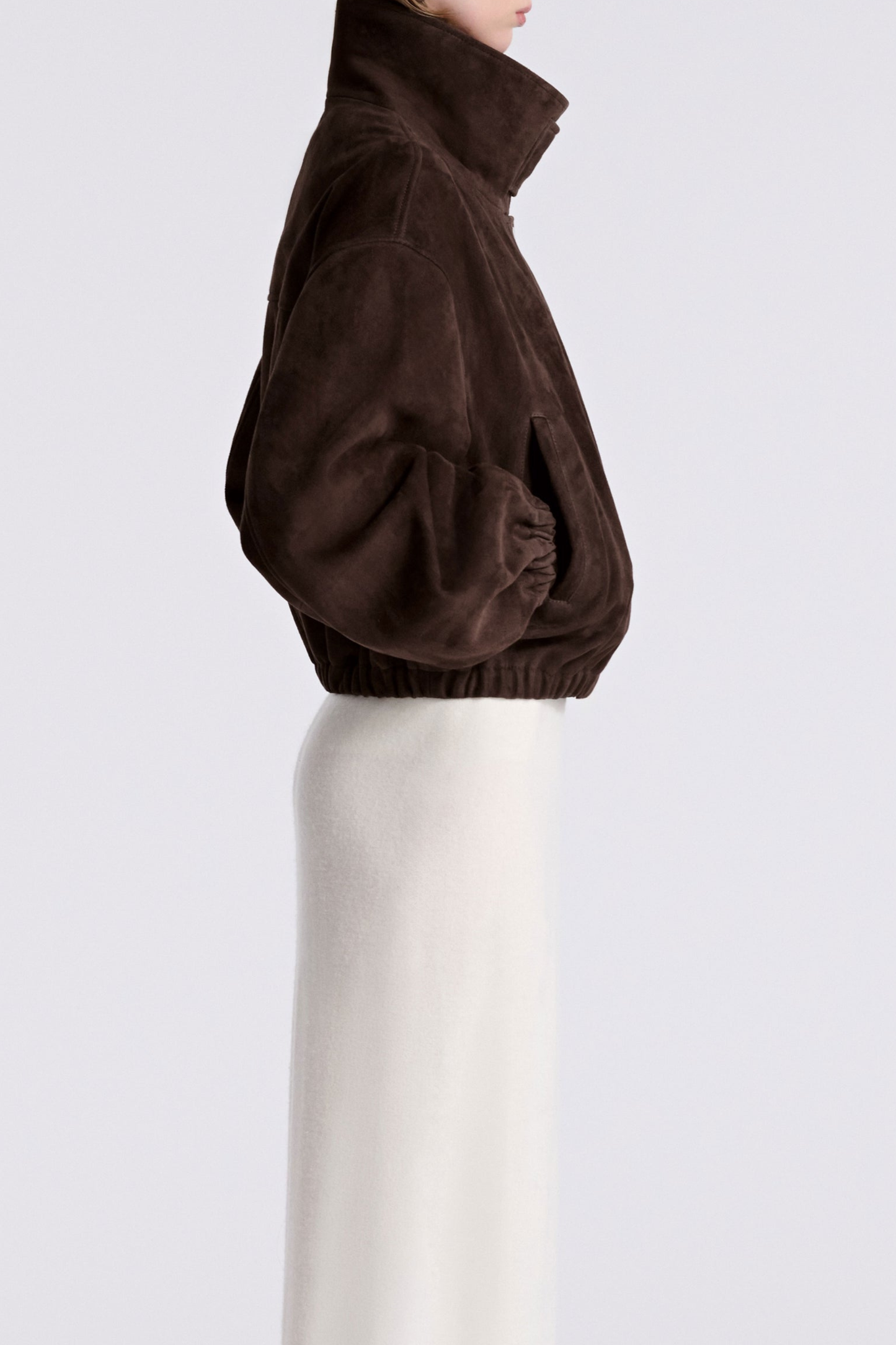 Lederjacke Pia in Suede AcajouNour Hammour - Anita Hass