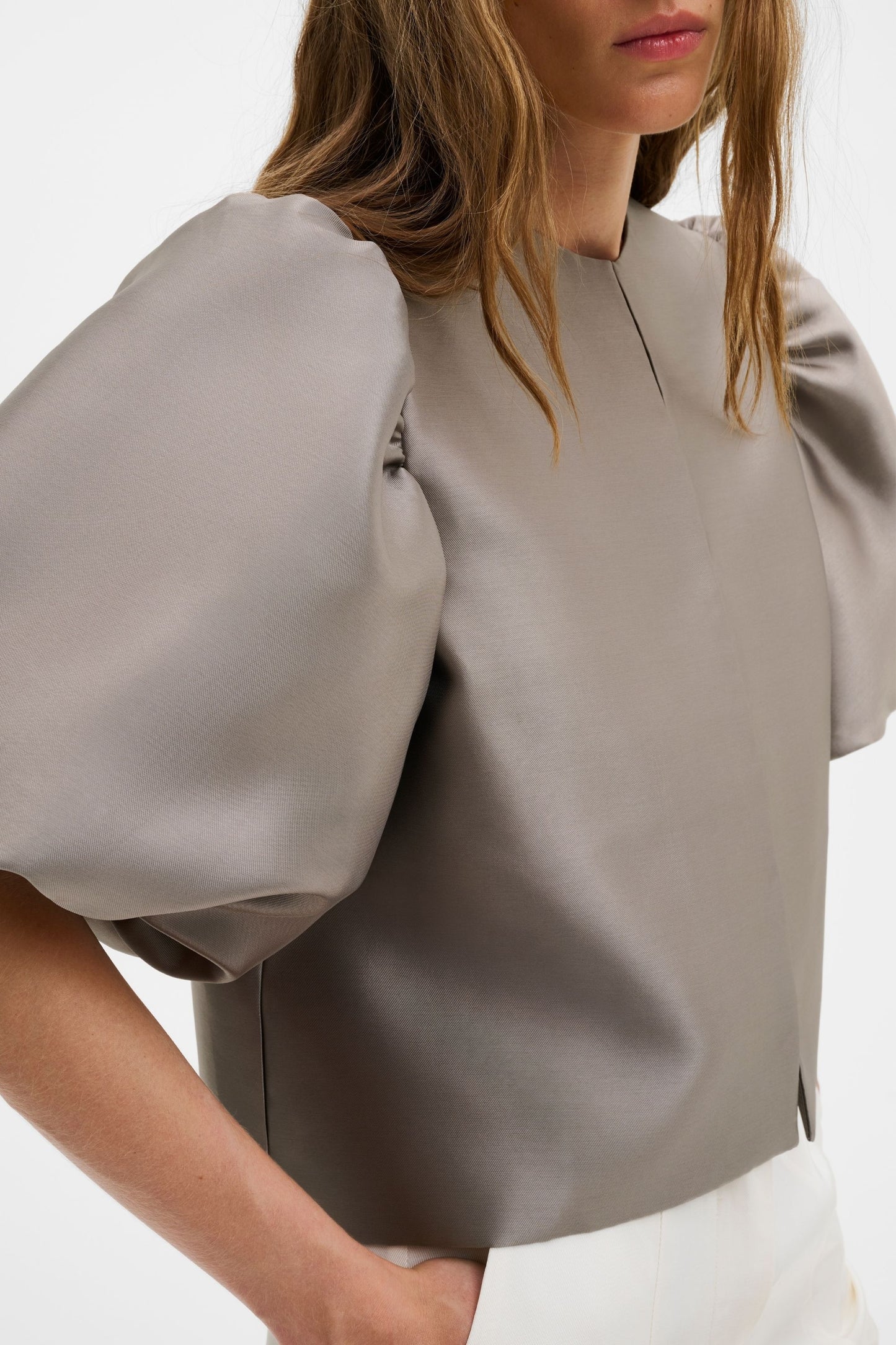 Blusa Cleo en grafito