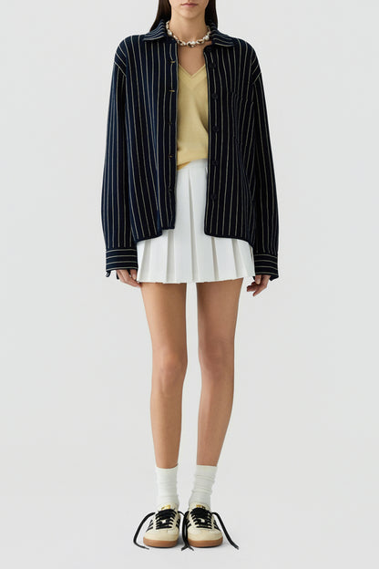 Bluse Work in Navy/Butter Guest in Residence