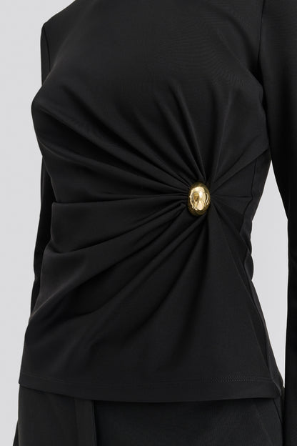 Top Mailey Broche in SchwarzMalina - Anita Hass