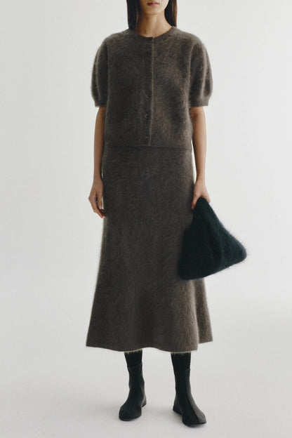 Cardigan Lucianne in Dark Fern Brushed Lisa Yang