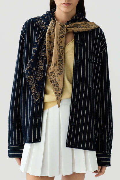Bluse Work in Navy/Butter Guest in Residence