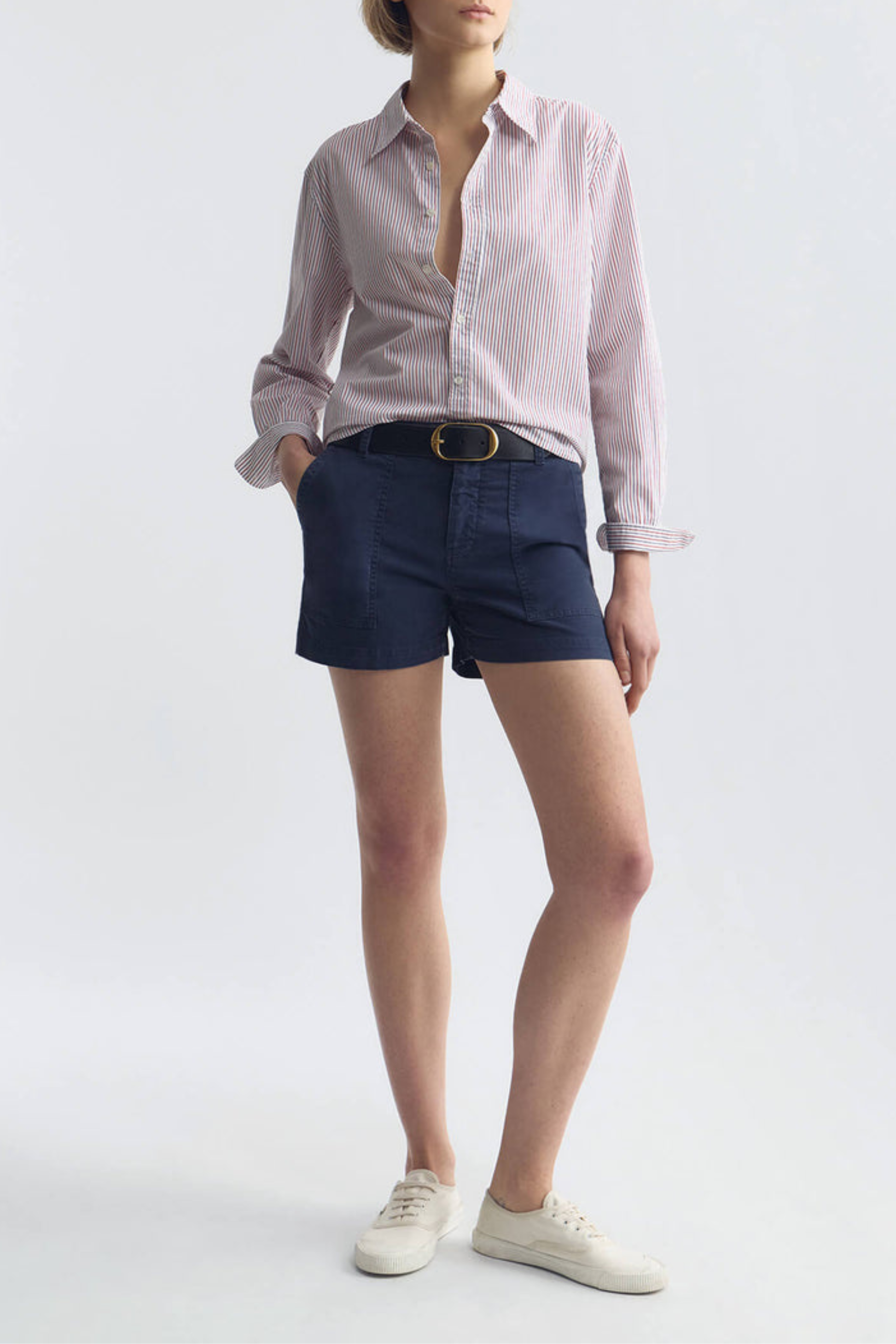 Bluse Raphael in Red/Blue StripeNili Lotan - Anita Hass