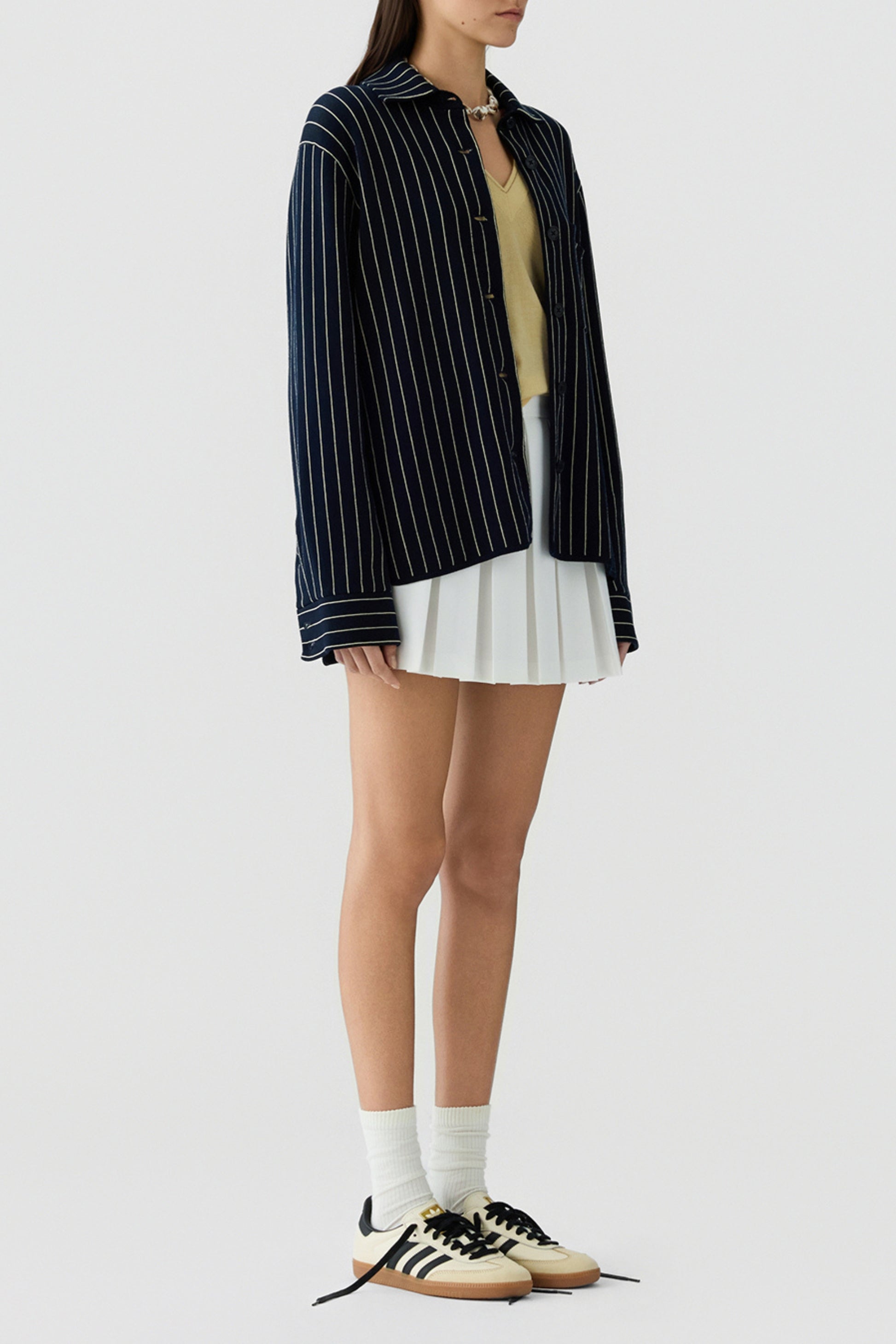 Bluse Work in Navy/Butter Guest in Residence