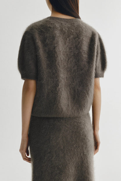 Cardigan Lucianne in Dark Fern Brushed Lisa Yang