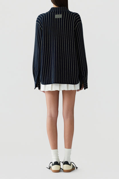 Bluse Work in Navy/Butter Guest in Residence