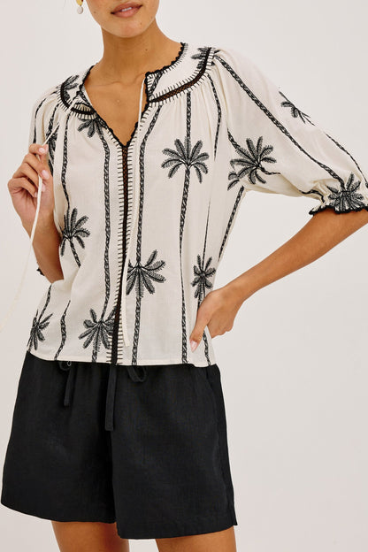 Bluse Belina in Ivory PalmsRails - Anita Hass