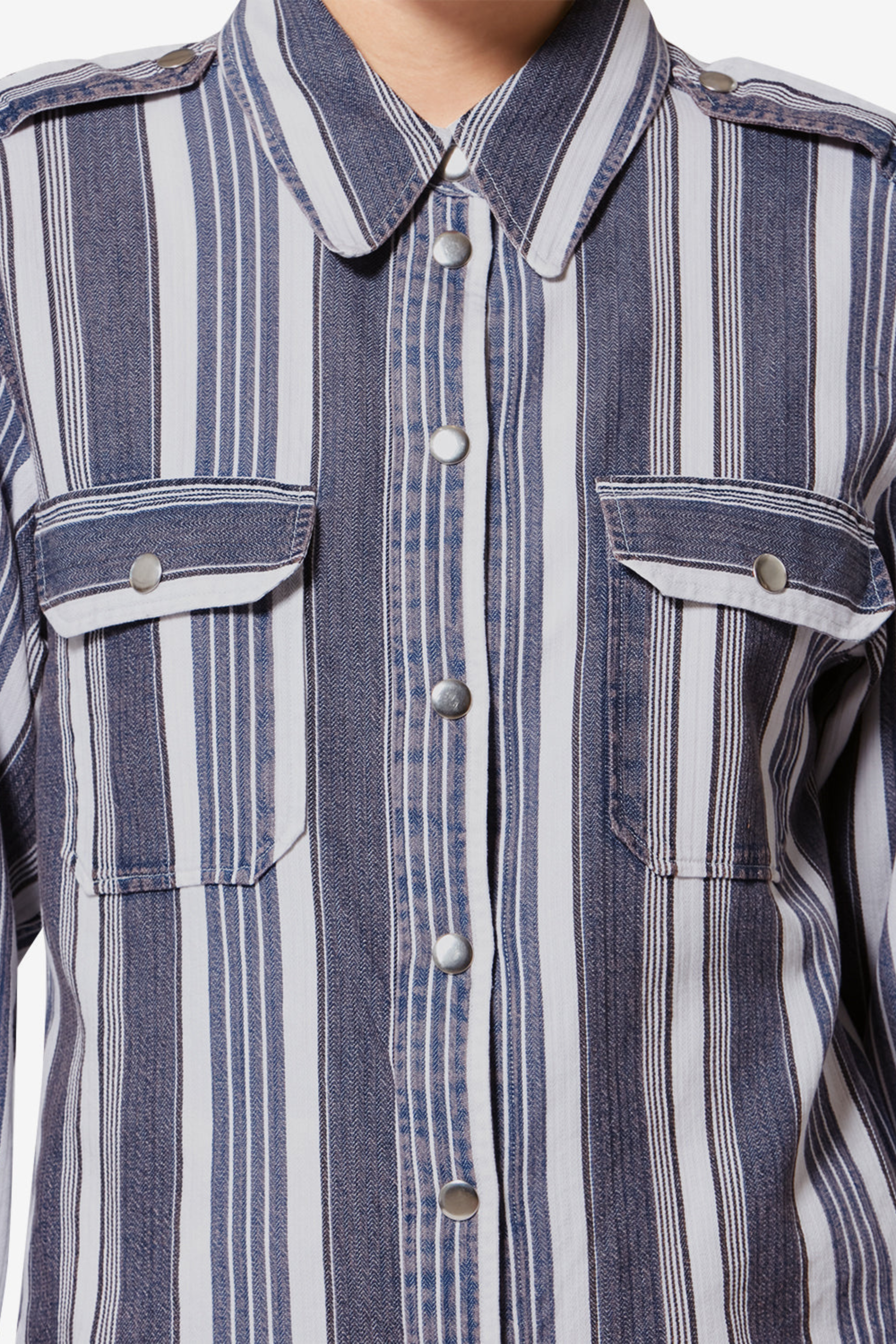 Bluse Gelva in Denim Blue/EcruMarant Etoile - Anita Hass