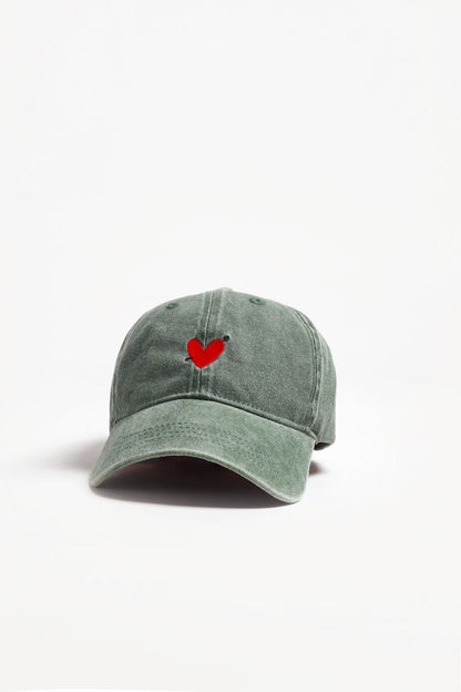 Cap 'Heart' in Washed GreenAnita Hass - Anita Hass