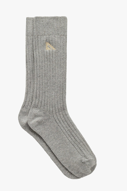 Socken Embroidery in Grey MelangeAutry - Anita Hass