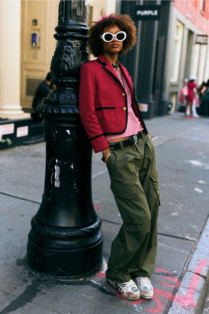 Barrel Cargo trousers in Olive Green