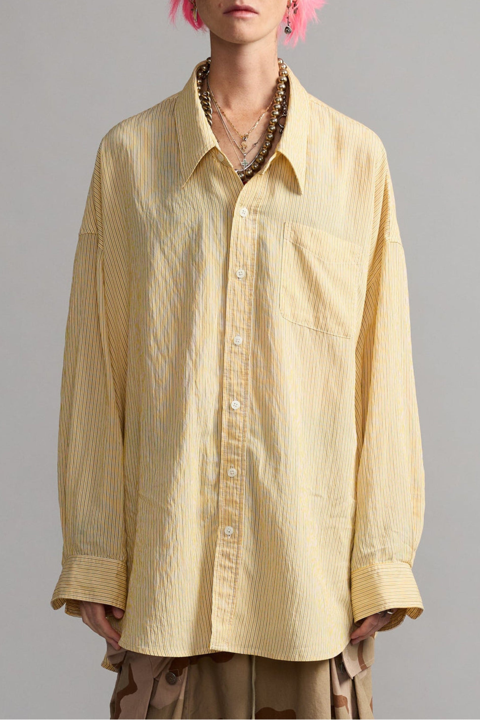 Bluse Drop Neck in Orange StripeR13 - Anita Hass