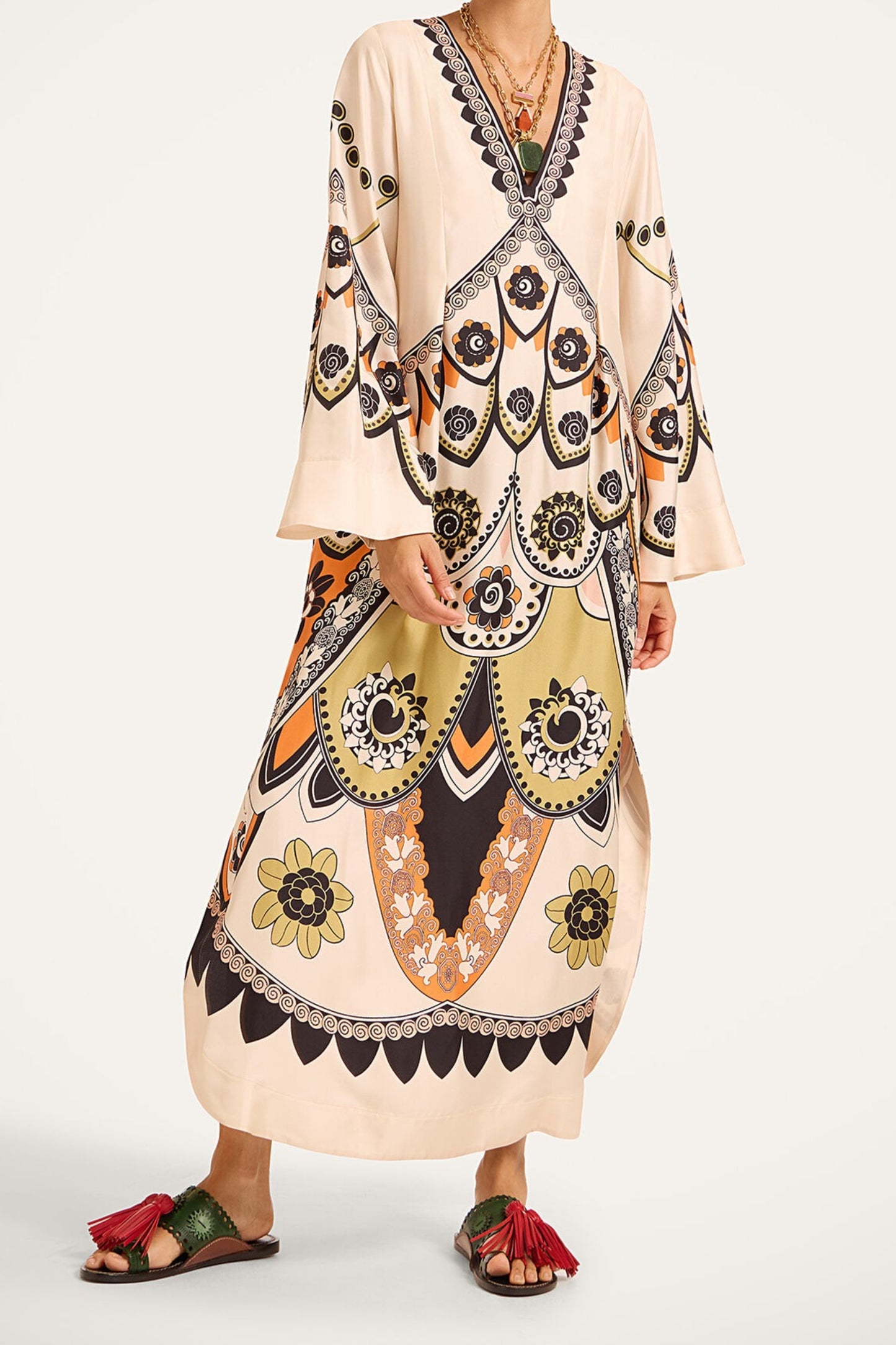 Twin Flame Dress in Plume Placée Ivory