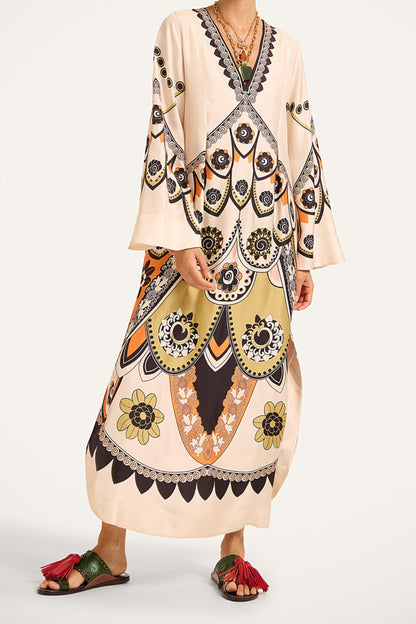 Twin Flame Dress in Plume Placée Ivory