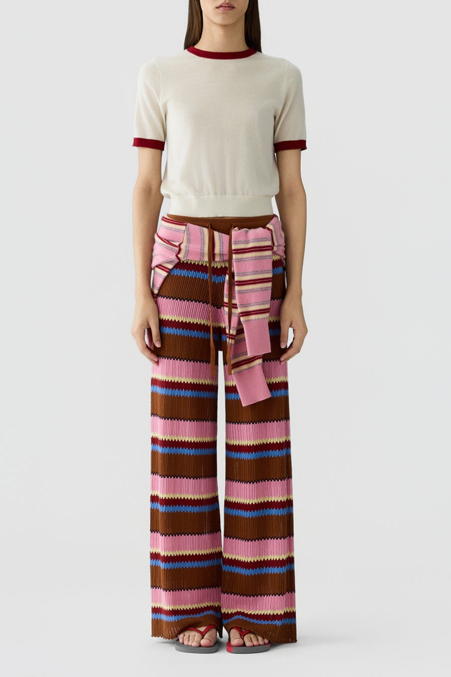 Knitted shirt Airy in cream