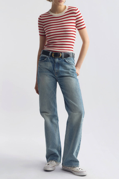 Pullover Alita Stripe in Ivory/RedNili Lotan - Anita Hass