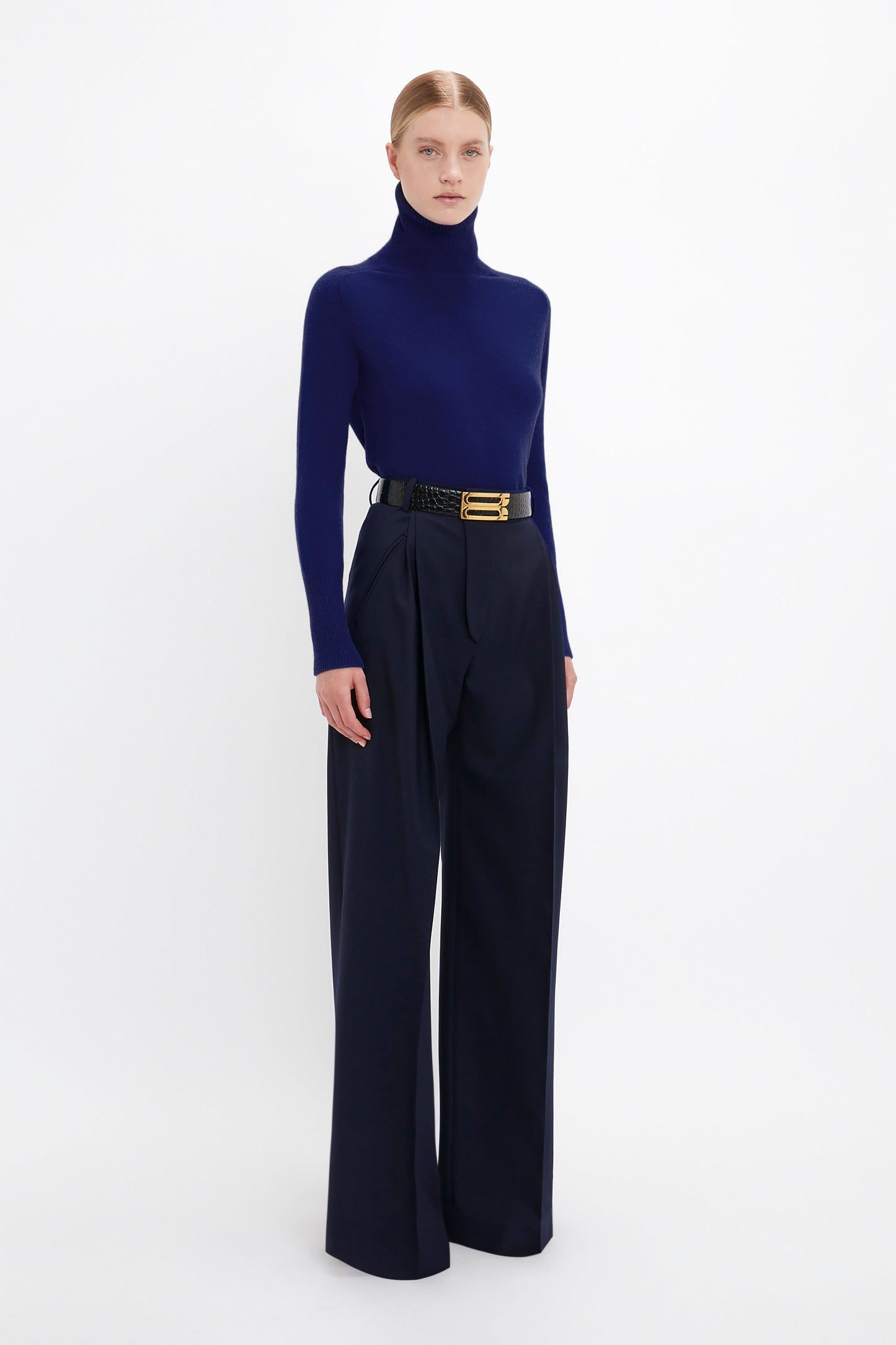 Hose Wide Leg in MidnightVictoria Beckham - Anita Hass