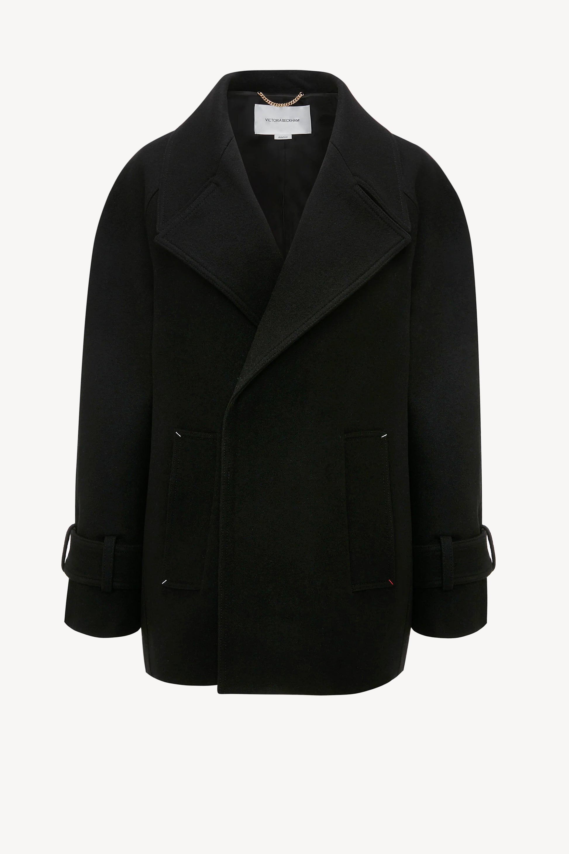 Jacke Oversized Pea Coat in SchwarzVictoria Beckham - Anita Hass