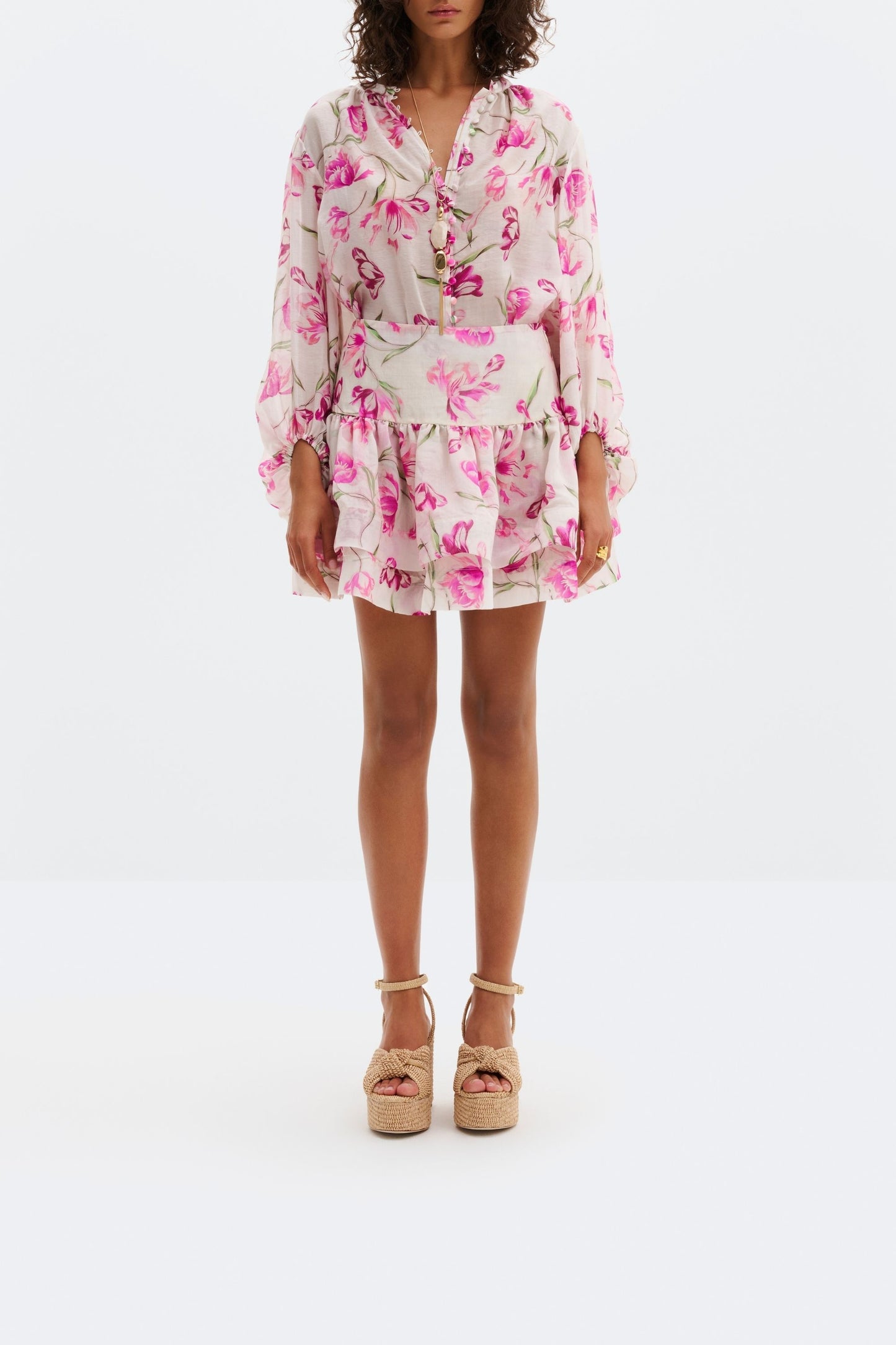 Fantine skirt in tulip pink