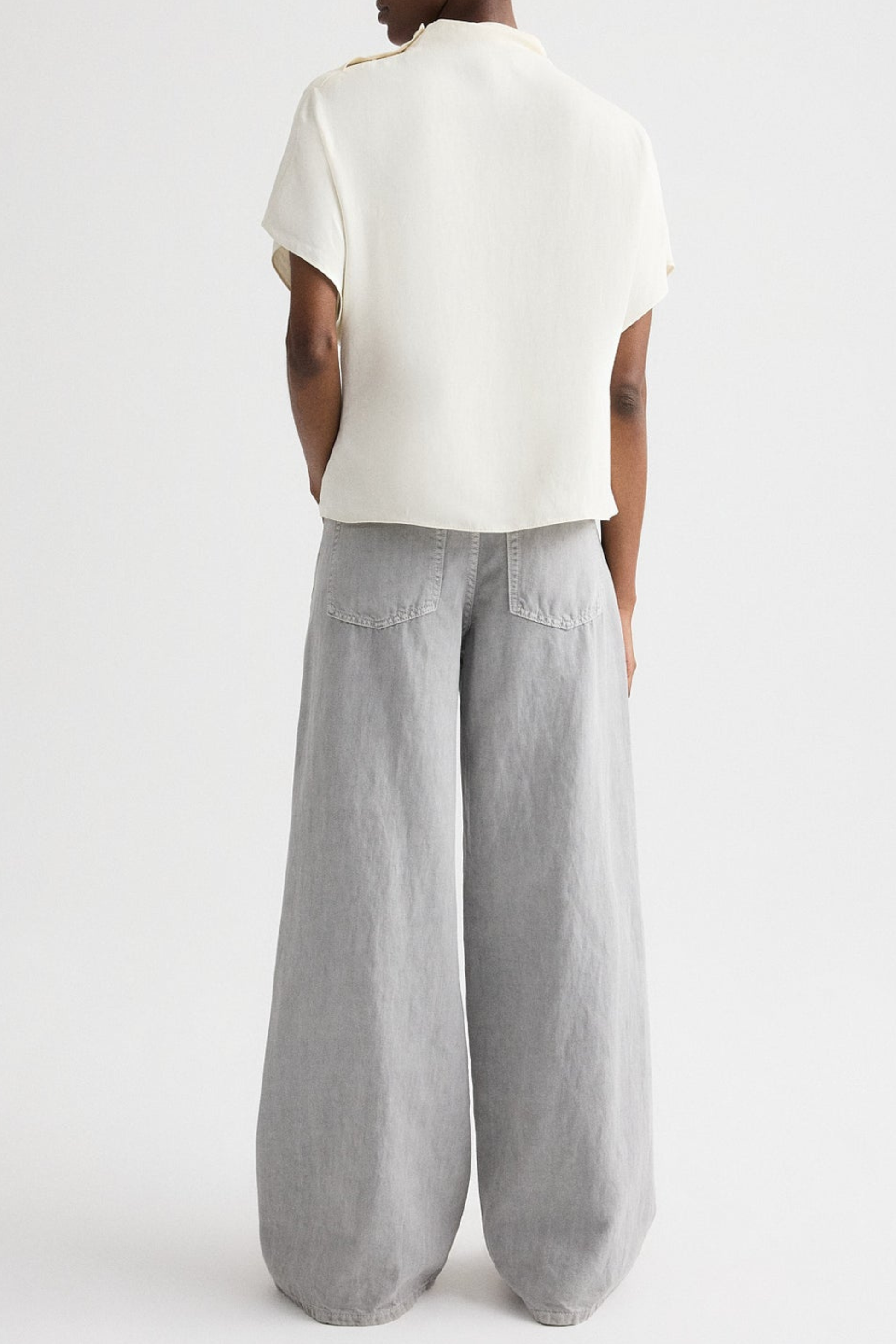 Bluse Mock Neck in BoneTWP Clothing - Anita Hass
