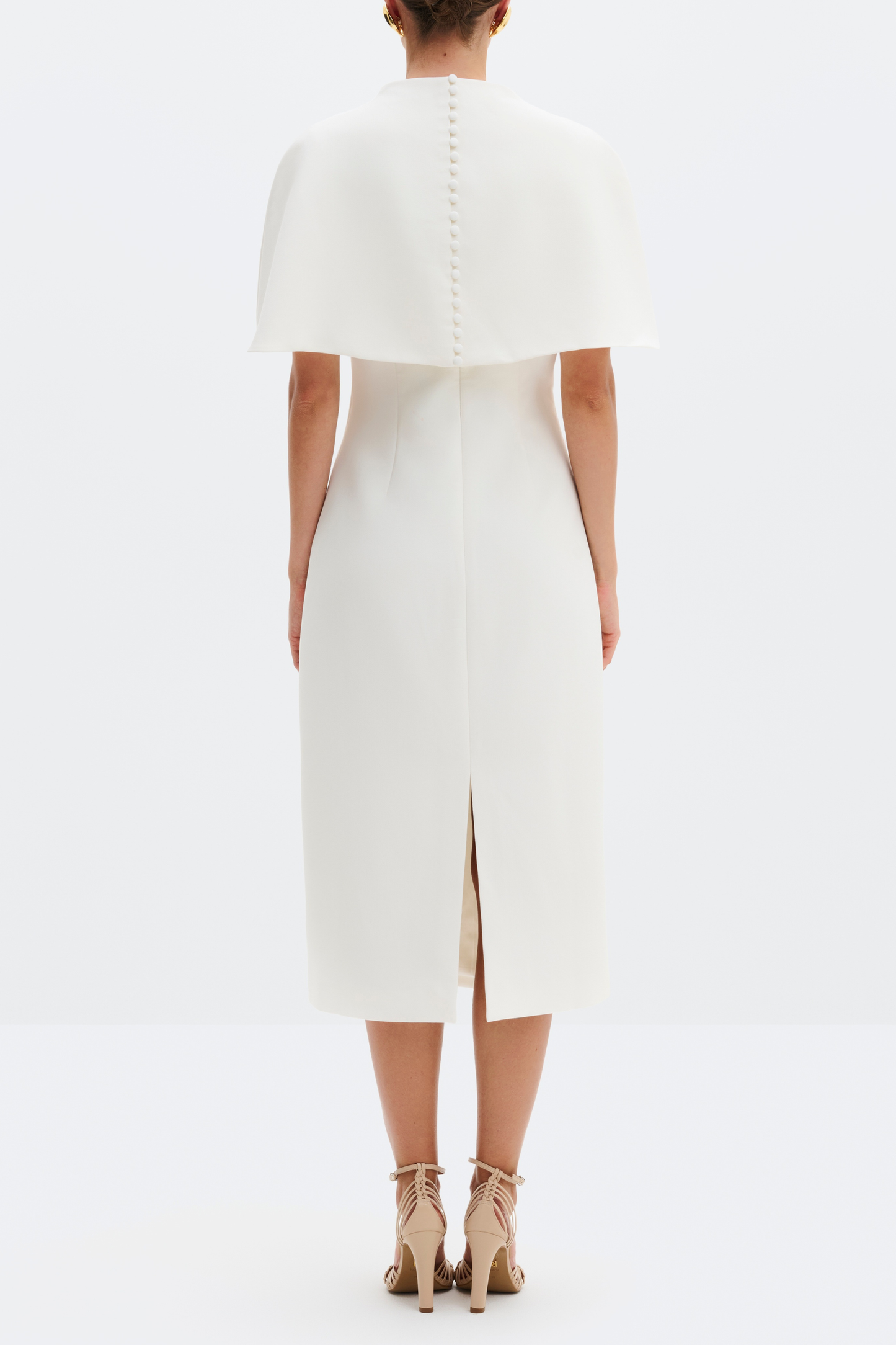 Milena Cape jurk in crème