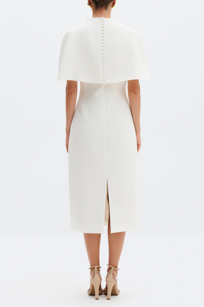 Milena Cape jurk in crème