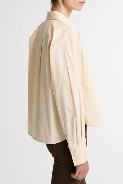 Cropped blouse in ecru