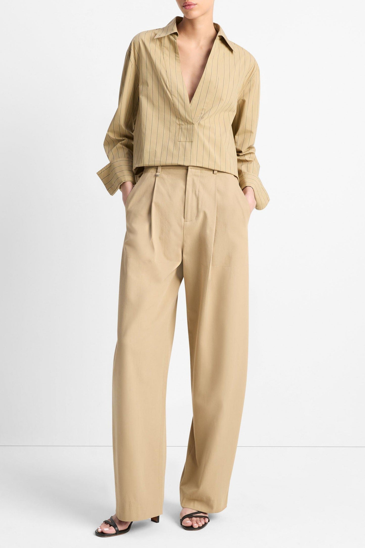 Hose Italian Pleated in FawnVince - Anita Hass