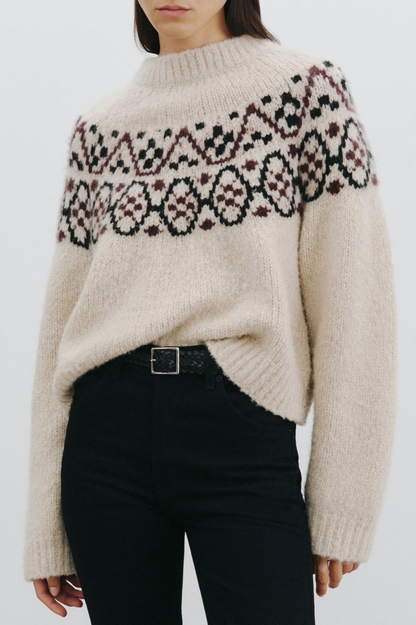 Chrissy sweater in Fair Isle beige