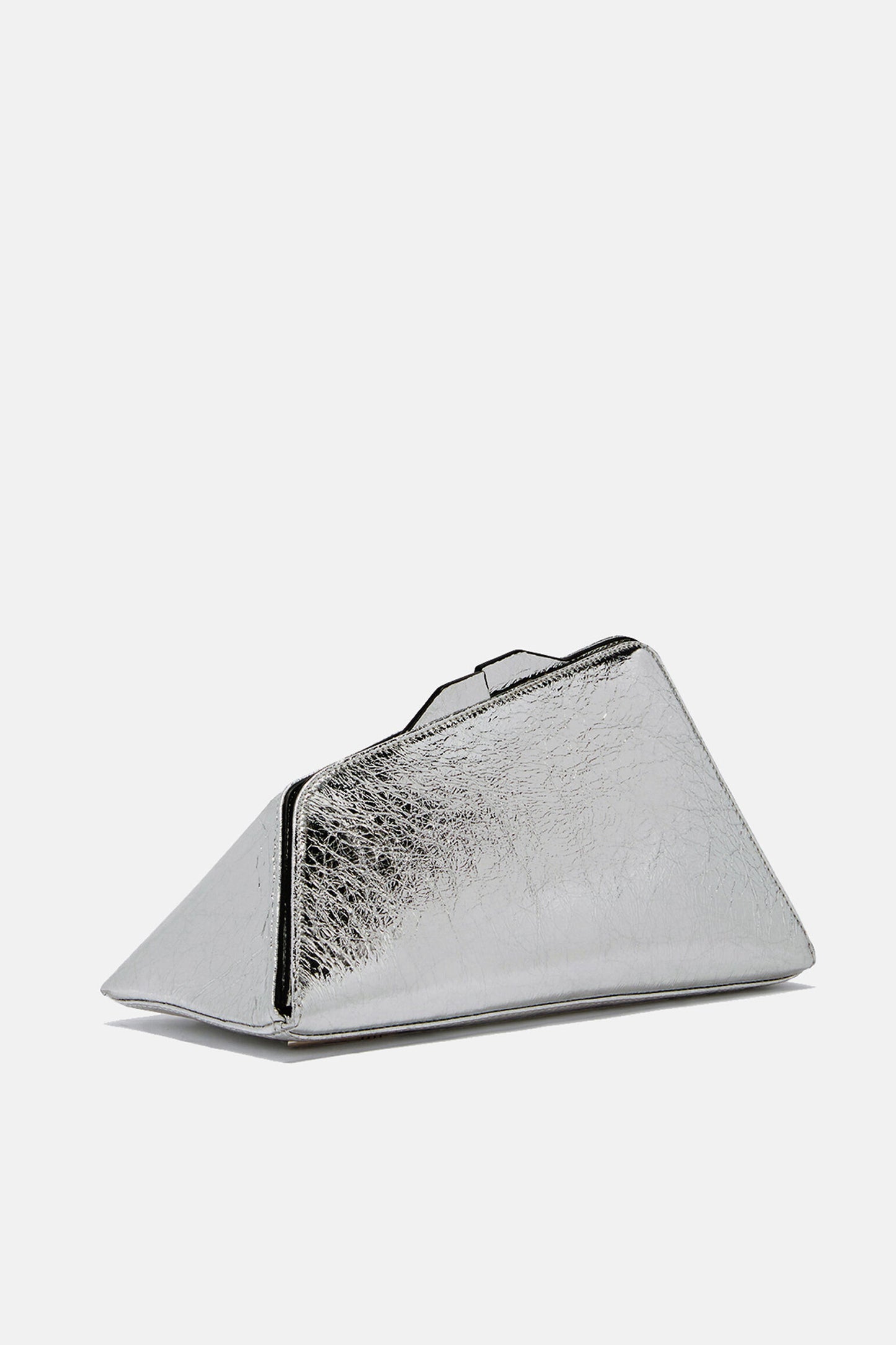 Clutch 8.30 PM in Cracked SilverThe Attico - Anita Hass