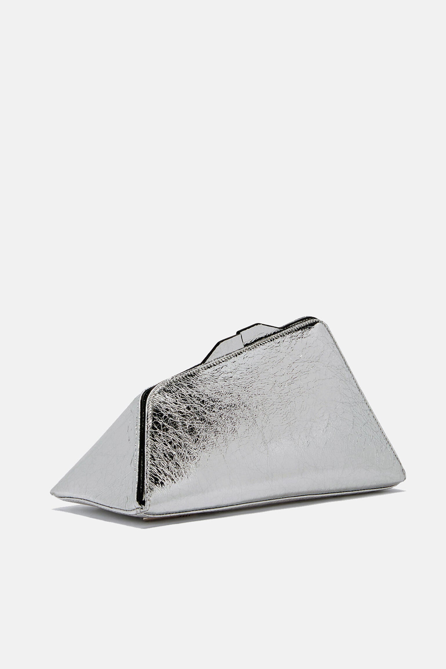 Clutch 8.30 PM in Cracked SilverThe Attico - Anita Hass