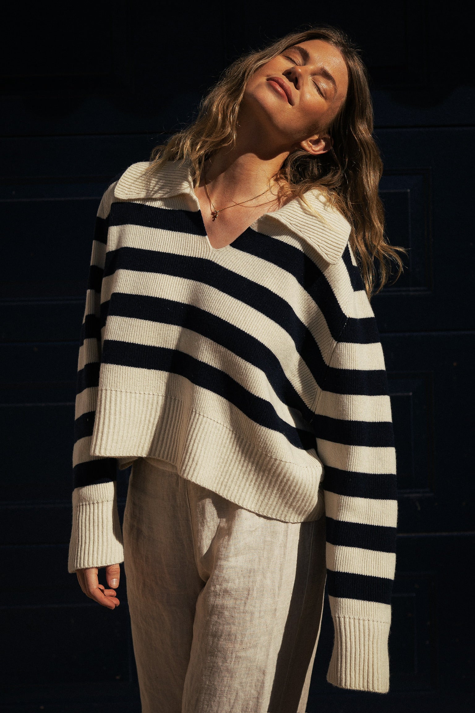 Pullover Colette in Ivory/NavyLadneri - Anita Hass