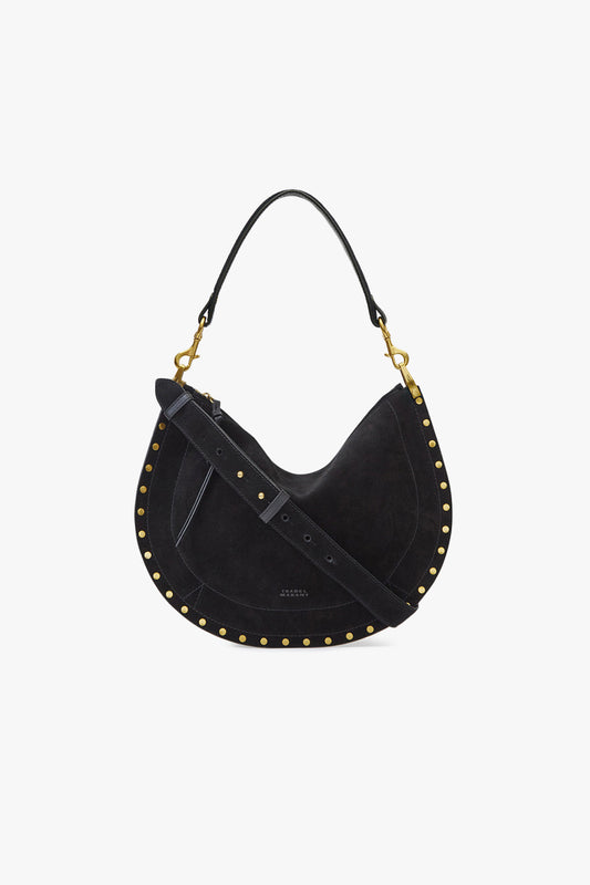 Oskan Soft Zip bag in Suede Black